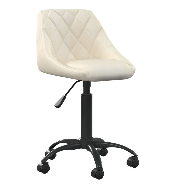 Chaise de bureau Crème Velours | Mobilier & Déco