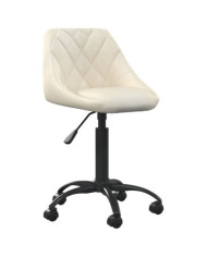 Chaise de bureau Crème Velours | Mobilier & Déco