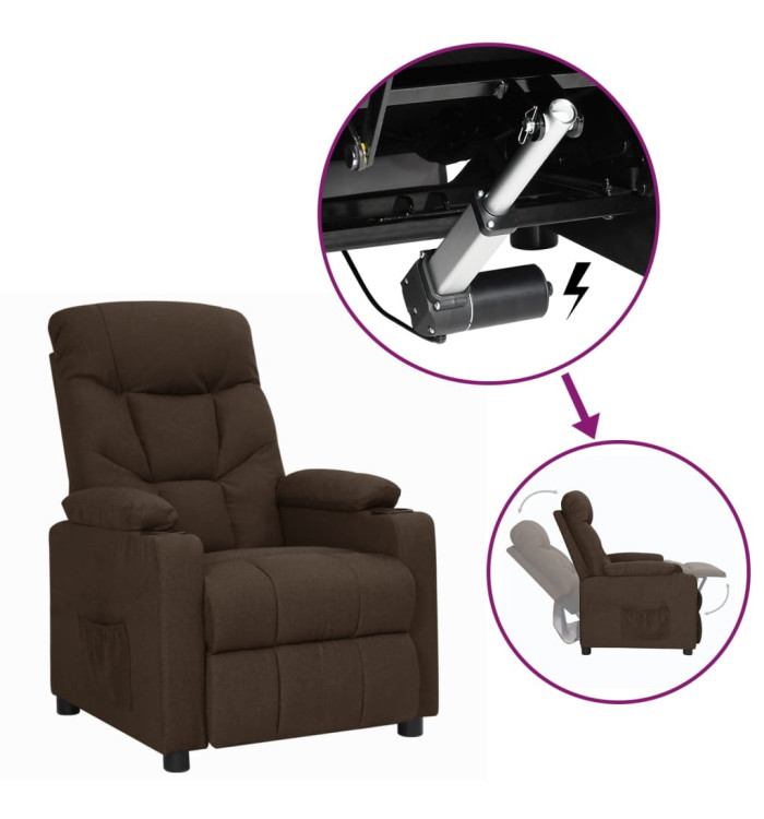 Fauteuil Marron foncé Tissu | Mobilier & Déco