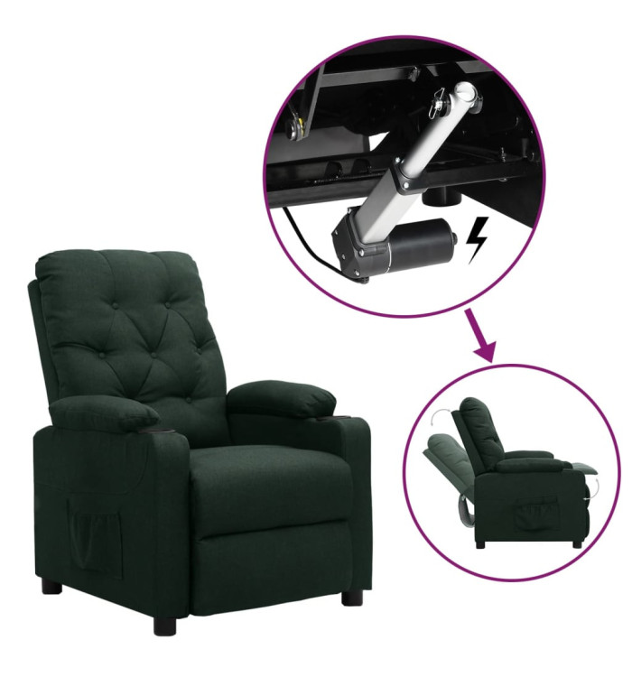 Fauteuil Vert foncé Tissu | Mobilier & Déco