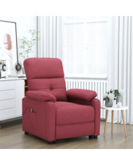 Fauteuil inclinable électrique Rouge bordeaux Tissu | Mobilier & Déco