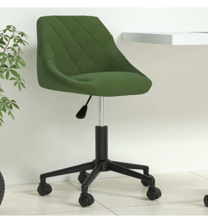 Chaise pivotante de bureau Vert foncé Velours | Mobilier & Déco