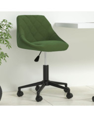 Chaise pivotante de bureau Vert foncé Velours | Mobilier & Déco