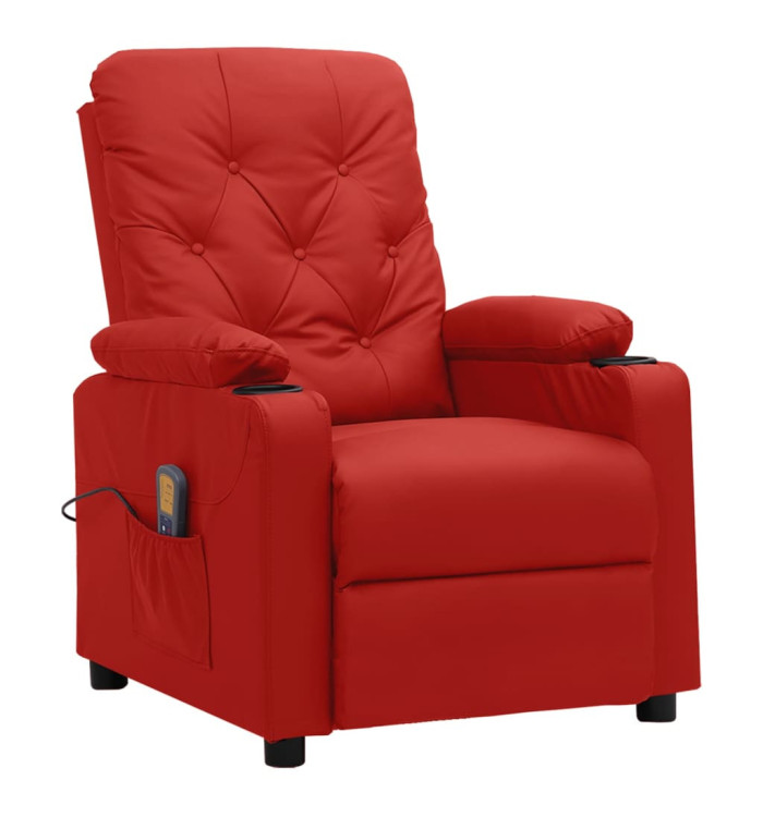 Fauteuil de massage Rouge bordeaux Similicuir | Mobilier & Déco