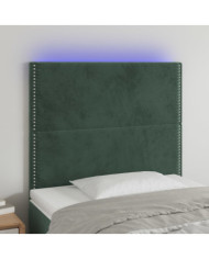 Tête de lit à LED Vert foncé 80x5x118/128 cm Velours | Mobilier & Déco