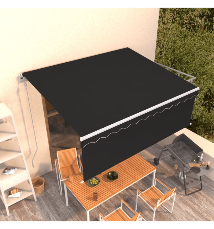 Auvent automatique rétractable avec store 4,5x3 m Anthracite | Mobilier & Déco