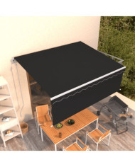 Auvent automatique rétractable avec store 4,5x3 m Anthracite | Mobilier & Déco