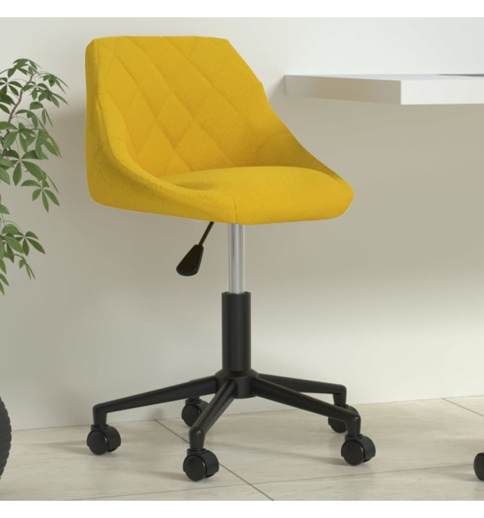 Chaise pivotante de bureau Jaune moutarde Velours | Mobilier & Déco