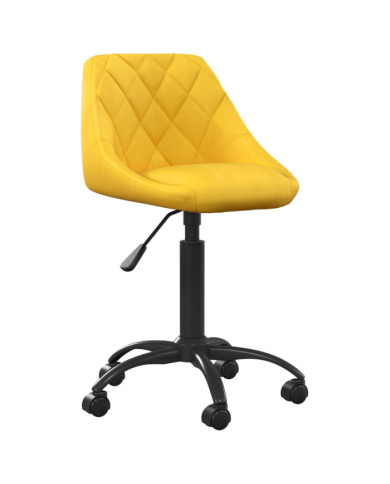 Chaise de bureau Jaune moutarde Velours | Mobilier & Déco