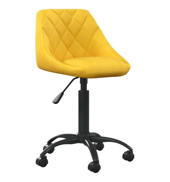 Chaise de bureau Jaune moutarde Velours | Mobilier & Déco