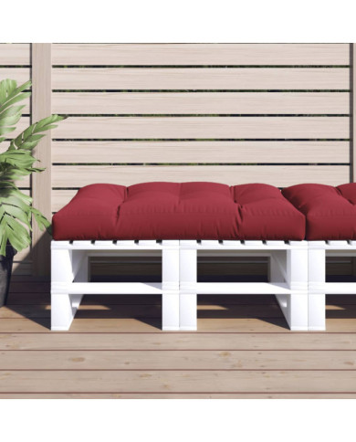 Coussin de palette rouge bordeaux 120x80x12 cm tissu | Mobilier & Déco