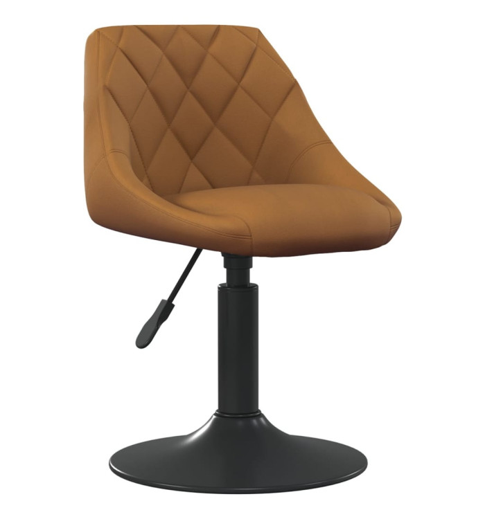 Chaise de salle à manger Marron Velours | Mobilier & Déco
