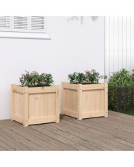 Jardinières 2 pcs bois de pin massif | Mobilier & Déco
