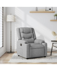Fauteuil inclinable Gris clair Tissu | Mobilier & Déco