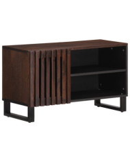 Meuble TV marron 80x34x46 cm bois massif de manguier | Mobilier & Déco