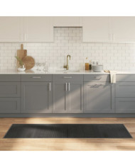 Tapis rectangulaire gris 60x200 cm bambou | Mobilier & Déco