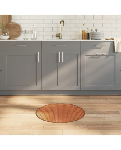 Tapis rond marron 60 cm bambou | Mobilier & Déco