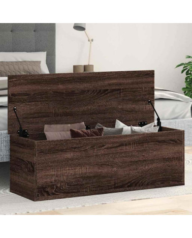 Boîte de rangement chêne marron 102x35x35 cm bois d'ingénierie | Mobilier & Déco