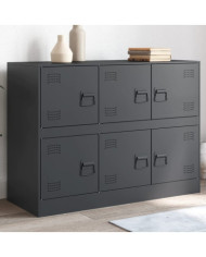 Buffet anthracite 99x39x73 cm acier | Mobilier & Déco