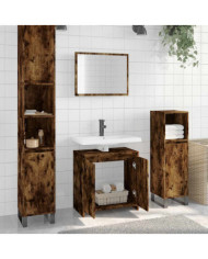 Ensemble de meubles de salle de bain 2 pcs Chêne fumé | Mobilier & Déco