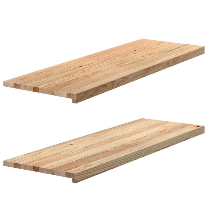 Appuis de fenêtre 2 pcs non traité 120x40x2cm bois chêne massif | Mobilier & Déco