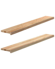 Appuis de fenêtre 2 pcs non traité 140x20x2cm bois chêne massif | Mobilier & Déco