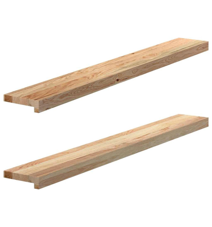 Appuis de fenêtre 2 pcs non traité 120x15x2cm bois chêne massif | Mobilier & Déco