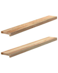 Appuis de fenêtre 2 pcs non traité 120x15x2cm bois chêne massif | Mobilier & Déco