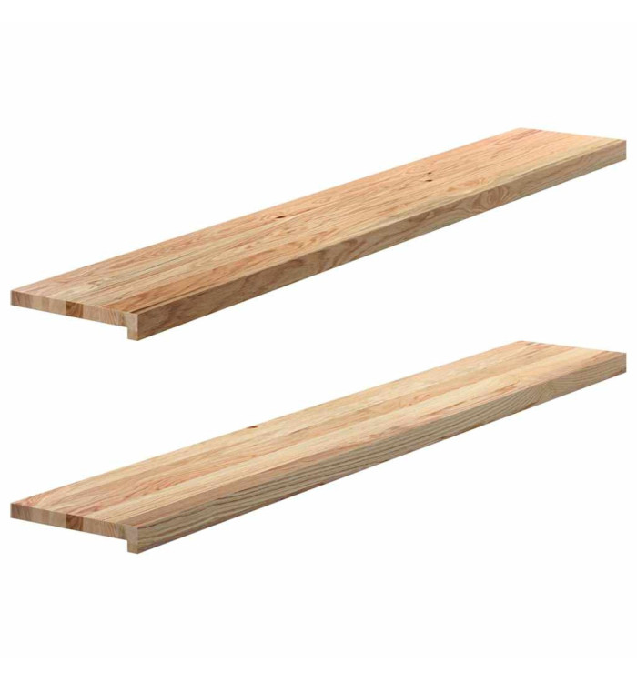 Appuis de fenêtre 2 pcs non traité 160x25x2cm bois chêne massif | Mobilier & Déco