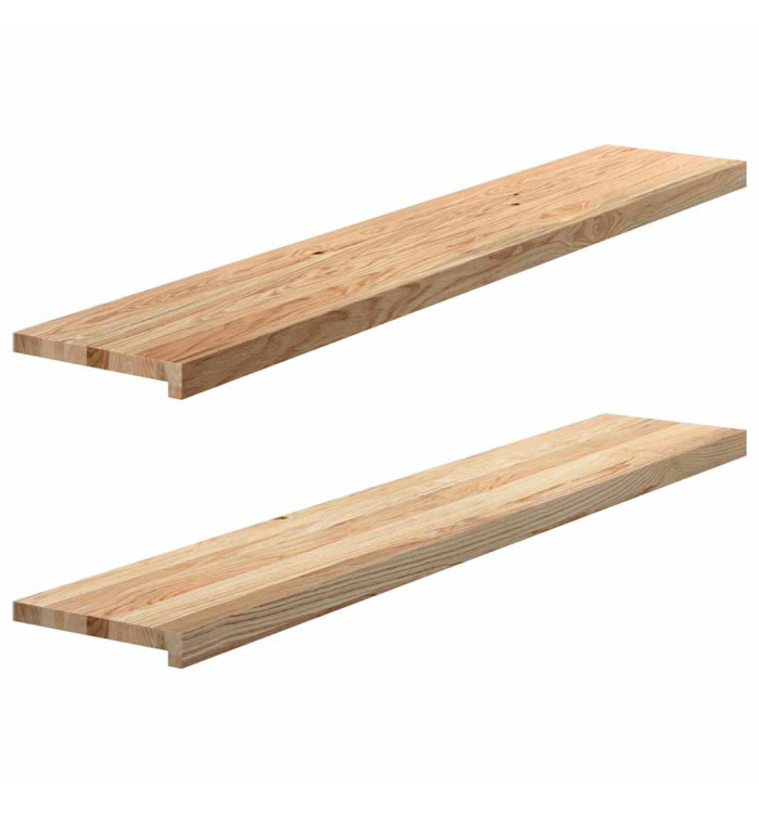 Appuis de fenêtre 2 pcs non traité 140x30x2cm bois chêne massif | Mobilier & Déco