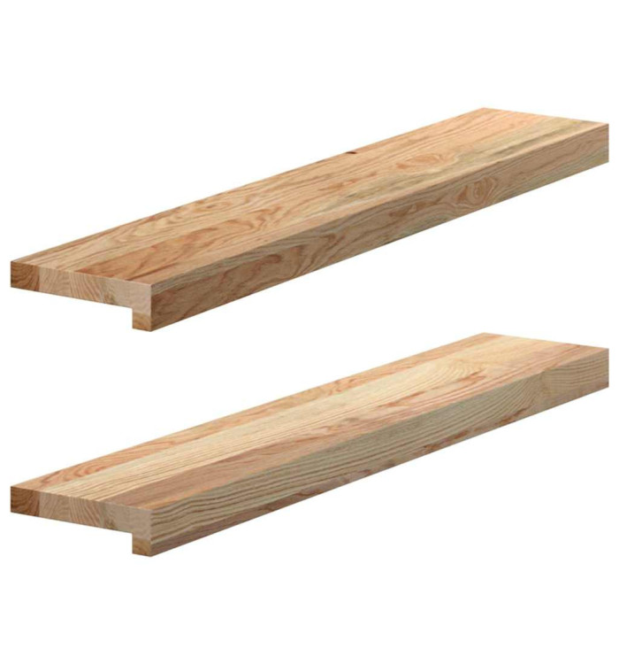 Appuis de fenêtre 2 pcs non traité 80x15x2 cm bois chêne massif | Mobilier & Déco