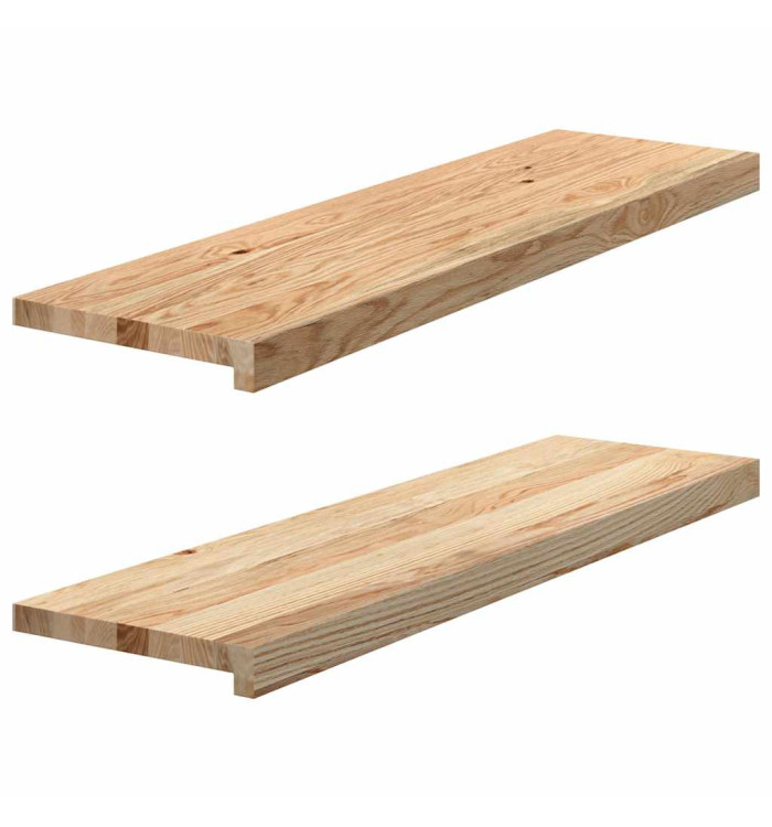 Appuis de fenêtre 2 pcs non traité 90x25x2 cm bois chêne massif | Mobilier & Déco