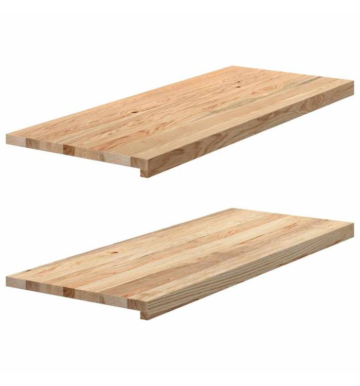 Appuis de fenêtre 2 pcs non traité 100x40x2cm bois chêne massif | Mobilier & Déco