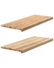 Appuis de fenêtre 2 pcs non traité 100x40x2cm bois chêne massif | Mobilier & Déco