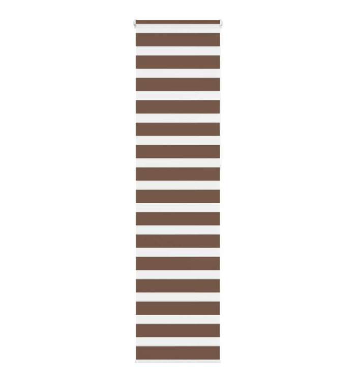 Store zèbre marron 65x230 cm largeur du tissu 60,9 cm polyester | Mobilier & Déco