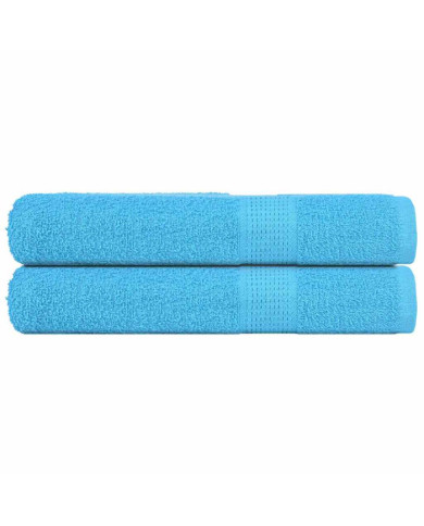Serviettes 2 pcs turquoise 100x200 cm 360 g/m² 100% coton | Mobilier & Déco