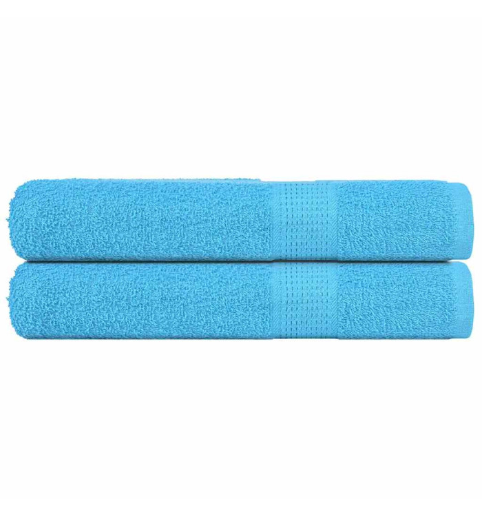 Serviettes 2 pcs turquoise 100x200 cm 360 g/m² 100% coton | Mobilier & Déco