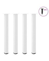 Pieds de table de bar 4 pièces Blanc 100-102 cm Acier | Mobilier & Déco