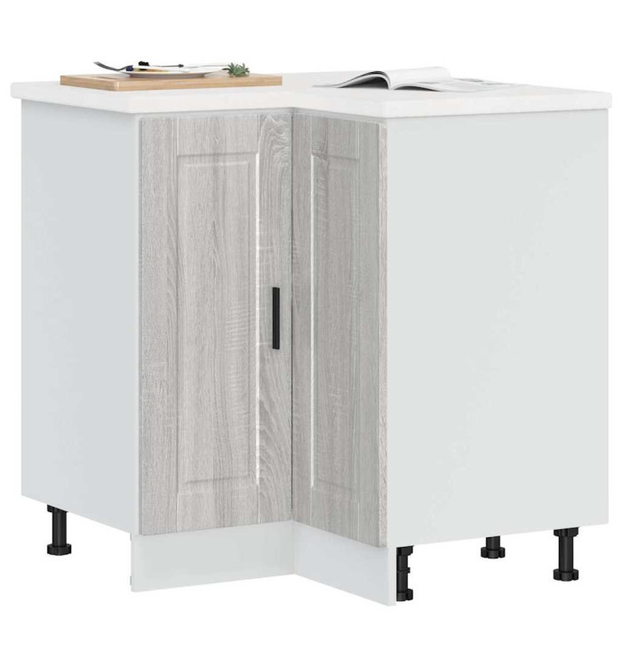 Armoire d'angle de cuisine Porto sonoma gris bois d'ingénierie | Mobilier & Déco