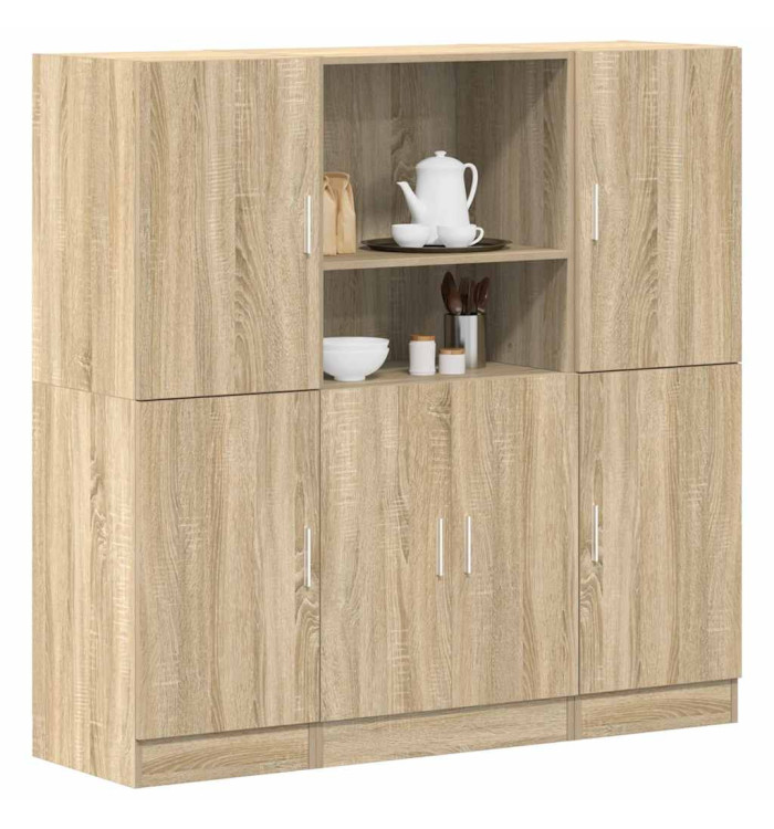 Ensemble d'armoires de cuisine 3 pcs chêne sonoma | Mobilier & Déco