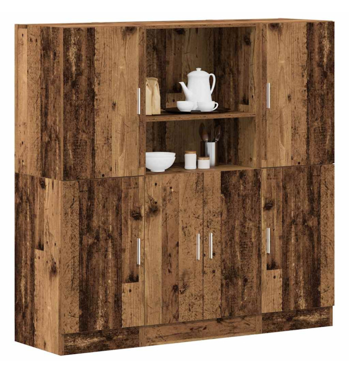 Ensemble d'armoires de cuisine 3 pcs vieux bois | Mobilier & Déco