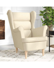 Fauteuil crème 74x84x100 cm tissu | Mobilier & Déco