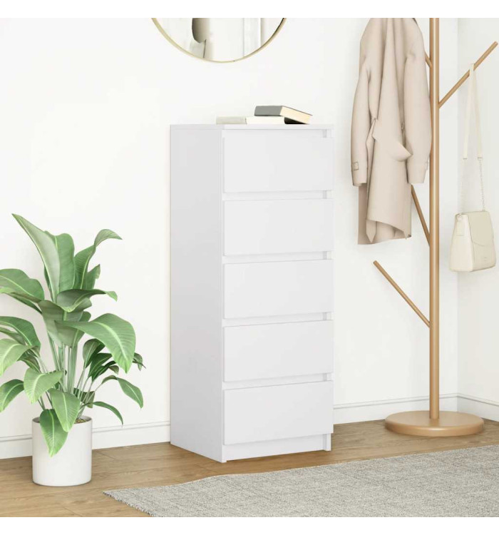 Buffet avec tiroirs blanc 37,5x35x99 cm bois d'ingénierie | Mobilier & Déco