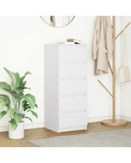 Buffet avec tiroirs blanc 37,5x35x99 cm bois d'ingénierie | Mobilier & Déco