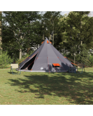 Tente familiale Tipi grise et orange pour 12 personnes, imperméable | Mobilier & Déco