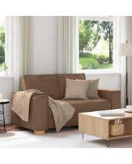 Canapé 2 places Marron 120 cm Tissu | Mobilier & Déco