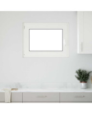 Fenêtre de sous-sol« RISOR » 80 x 50 cm oscillo-battante DIN gauche anthracite | Mobilier & Déco