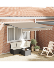 Auvent rétractable automatique avec LED Beige 300x250 cm, Tissu de remplacement pour auvent pour cadre de 3x2,5 m Beige | Mobi