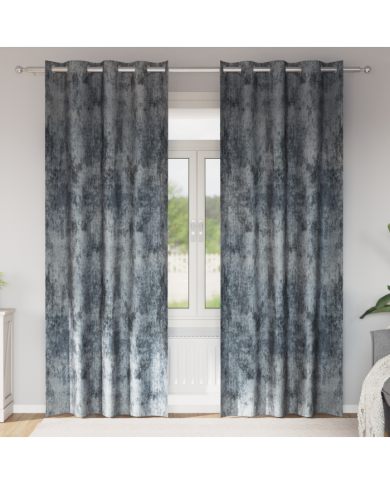 Rideaux en Velours 2 pcs avec Œillets Gris Argent 225x140 cm | Mobilier & Déco