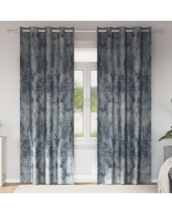 Rideaux en Velours 2 pcs avec Œillets Gris Argent 225x140 cm | Mobilier & Déco